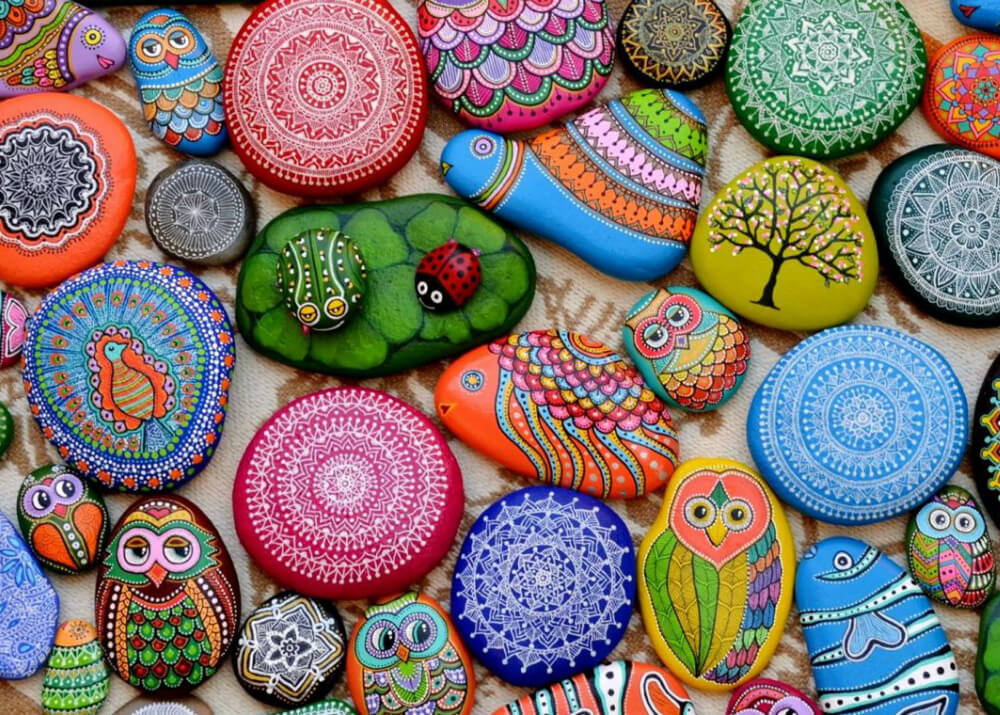 Рисование на камнях акриловой краской